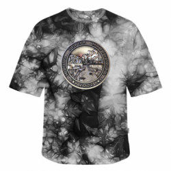 Футболка тай-дай оверсайз FATLINE Місто герой - Маріуполь