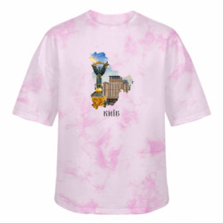 Футболка тай-дай оверсайз FATLINE Місто Київ