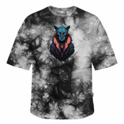 Футболка тай-дай оверсайз FATLINE модная пантера - FATLINE Футболка тай-дай оверсайз FATLINE модная пантера