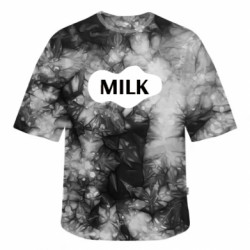 Футболка тай-дай оверсайз FATLINE Молоко milk - FATLINE Футболка тай-дай оверсайз FATLINE Молоко milk