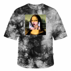 Футболка тай-дай оверсайз FATLINE Mona lisa - FATLINE Футболка тай-дай оверсайз FATLINE Mona lisa