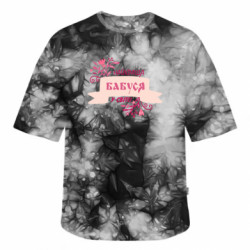 Футболка тай-дай оверсайз FATLINE Найкраща Бабуся У Світі - FATLINE Футболка тай-дай оверсайз FATLINE Найкраща Бабуся У Світі