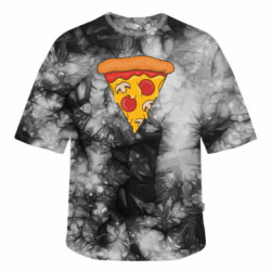 Футболка тай-дай оверсайз FATLINE Піца - FATLINE Футболка тай-дай оверсайз FATLINE Піца
