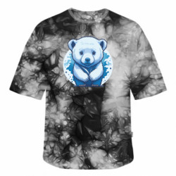 Футболка тай-дай оверсайз FATLINE Полярный медвежонок - FATLINE Футболка тай-дай оверсайз FATLINE Полярный медвежонок