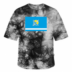 Футболка тай-дай оверсайз FATLINE Прапор Горішні Плавні