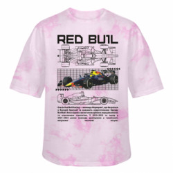 Футболка тай-дай оверсайз FATLINE Red Bull Racing - FATLINE Футболка тай-дай оверсайз FATLINE Red Bull Racing
