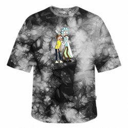 Футболка тай-дай оверсайз FATLINE Rick and Morti - FATLINE Футболка тай-дай оверсайз FATLINE Rick and Morti