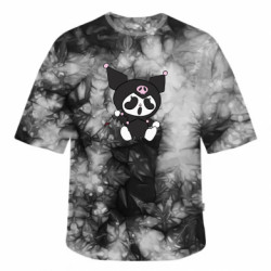 Футболка тай-дай оверсайз FATLINE Scream Kuromi - FATLINE Футболка тай-дай оверсайз FATLINE Scream Kuromi