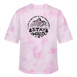 Футболка тай-дай оверсайз FATLINE Stay Wild - FATLINE Футболка тай-дай оверсайз FATLINE Stay Wild
