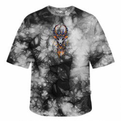 Футболка тай-дай оверсайз FATLINE Техно етно коза - FATLINE Футболка тай-дай оверсайз FATLINE Техно етно коза