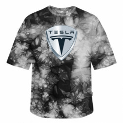 Футболка тай-дай оверсайз FATLINE Tesla Corp - FATLINE Футболка тай-дай оверсайз FATLINE Tesla Corp