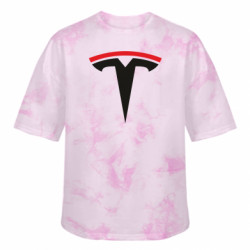 Футболка тай-дай оверсайз FATLINE Tesla UA - FATLINE Футболка тай-дай оверсайз FATLINE Tesla UA