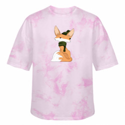 Футболка тай-дай оверсайз FATLINE The Fox in the Hat - FATLINE Футболка тай-дай оверсайз FATLINE The Fox in the Hat