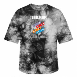 Футболка тай-дай оверсайз FATLINE TurtleChic: Бесстрашно модный - FATLINE Футболка тай-дай оверсайз FATLINE TurtleChic: Бесстрашно модный