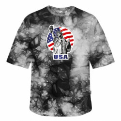 Футболка тай-дай оверсайз FATLINE USA_New York - FATLINE Футболка тай-дай оверсайз FATLINE USA_New York