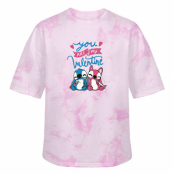 Футболка тай-дай оверсайз FATLINE Valentine Stitch - FATLINE Футболка тай-дай оверсайз FATLINE Valentine Stitch