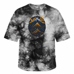 Футболка тай-дай оверсайз FATLINE Вогняна гора - FATLINE Футболка тай-дай оверсайз FATLINE Вогняна гора