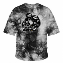 Футболка тай-дай оверсайз FATLINE Закохара пара. Космос - FATLINE Футболка тай-дай оверсайз FATLINE Закохара пара. Космос