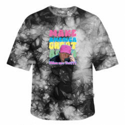 Футболка тай-дай оверсайз FATLINE Make America Greate Again - FATLINE Футболка тай-дай оверсайз FATLINE Make America Greate Again