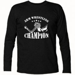 Футболка с длинным рукавом Arm wrestling champion - FATLINE Футболка с длинным рукавом Arm wrestling champion