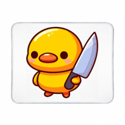 Геймерський килимок для миші Мила качка з ножем - FATLINE Геймерський килимок для миші Мила качка з ножем