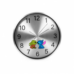 Годинник настінний SilverTime Baby Yoda And Stitch - FATLINE Годинник настінний SilverTime Baby Yoda And Stitch