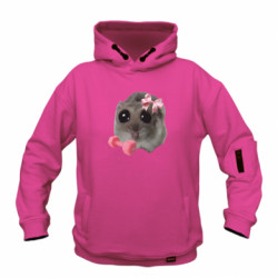 Худі дитяча преміум FATLINE Хом'як з бантиком та гиря - FATLINE Худі дитяча преміум FATLINE Хом'як з бантиком та гиря