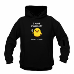 Худі дитяча преміум FATLINE Мемний принт з качкою з ножем — «Я маю стабільність (здатність штрикати)» — іронічний гумор, кумедна ілюстрація - FATLINE Худі дитяча преміум FATLINE Мемний принт з качкою з ножем — «Я маю стабільність (здатність штрикати)» — іронічний гумор, кумедна ілюстрація