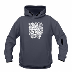 Худи детская премиум FATLINE черепа и розы - FATLINE Худи детская премиум FATLINE черепа и розы