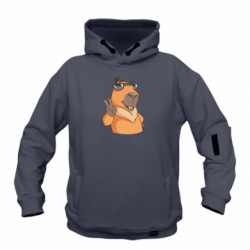 Худі дитяча преміум FATLINE Капібара в окулярах - FATLINE Худі дитяча преміум FATLINE Капібара в окулярах