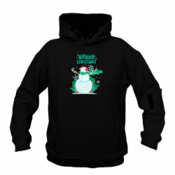 Худи детская премиум FATLINE Merry Christmas, Веселых Праздников - Новогодний Снеговик - FATLINE Худи детская премиум FATLINE Merry Christmas, Веселых Праздников - Новогодний Снеговик