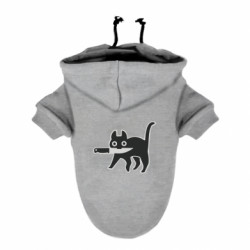 Худи для собаки Cat with a knife - FATLINE Худи для собаки Cat with a knife