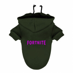 Худи для собаки Fortnite purple logo text - FATLINE Худи для собаки Fortnite purple logo text
