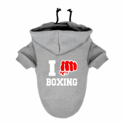 Худи для собаки I love boxing - FATLINE Худи для собаки I love boxing