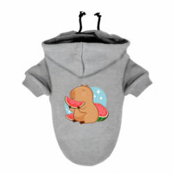 Худі для собаки Капібара з кавуном - FATLINE Худі для собаки Капібара з кавуном