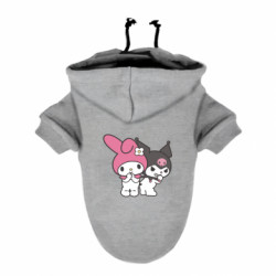 Худи для собаки Kuromi and Melody - FATLINE Худи для собаки Kuromi and Melody