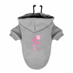 Худи для собаки Розовая роза - FATLINE Худи для собаки Розовая роза