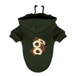 Худи для собаки Подсолнухи с вышивкой - FATLINE Худи для собаки Подсолнухи с вышивкой