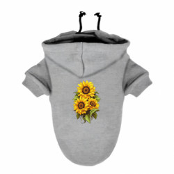 Худи для собаки три подсолнуха - FATLINE Худи для собаки три подсолнуха
