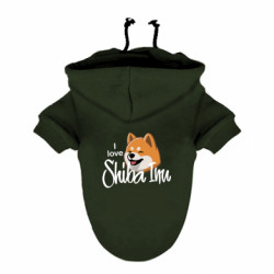 Худі для собаки Я люблю Сіба Іну - FATLINE Худі для собаки Я люблю Сіба Іну