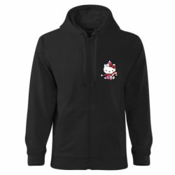 Худі на блискавці унісекс Christmas Kitty with candy - FATLINE Худі на блискавці унісекс Christmas Kitty with candy