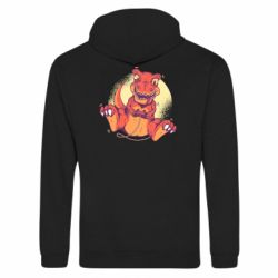 Худи на молнии унисекс Playing dinosaur - FATLINE Худи на молнии унисекс Playing dinosaur