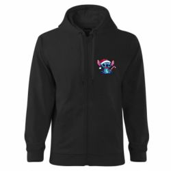 Худи на молнии унисекс Stitch Santa - FATLINE Худи на молнии унисекс Stitch Santa
