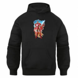 Худи оверсайз Avengers iron man drawing - FATLINE Худи оверсайз Avengers iron man drawing