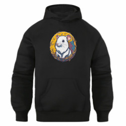 Худи оверсайз Белая крыса - FATLINE Худи оверсайз Белая крыса