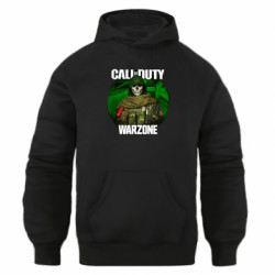 Худи оверсайз Call of duty Warzone ghost green background - FATLINE Худи оверсайз Call of duty Warzone ghost green background