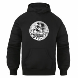 Худи оверсайз Девушка рыболов с карпом - FATLINE Худи оверсайз Девушка рыболов с карпом