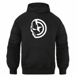 Худи оверсайз Iron Man and Captain America - FATLINE Худи оверсайз Iron Man and Captain America