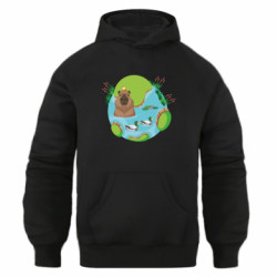 Худи оверсайз Капибара в воде - FATLINE Худи оверсайз Капибара в воде