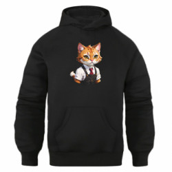 Худі оверсайз Кіт бариста - FATLINE Худі оверсайз Кіт бариста